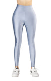 Ice Blue Glossy Leggings - oneinmelon