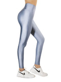 Ice Blue Glossy Leggings - oneinmelon