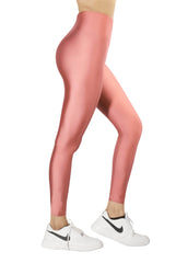 Rose Gold Glossy Leggings - oneinmelon