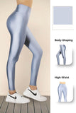 Ice Blue Glossy Leggings - oneinmelon