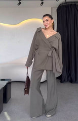Women’s Wrap-Front Co-Ord Set - oneinmelon