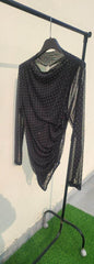 Studded stones bodysuit cowl neck - one size - oneinmelon