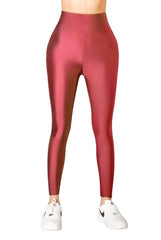 Dusty Rose Glossy Leggings - oneinmelon