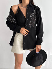 Black Winter Flannel Shirt - oneinmelon