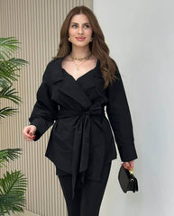 Wrap style viscose shirt for women - oneinmelon