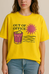 Cotton printed t-shirt - Yellow - oneinmelon