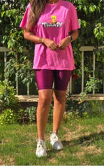 Burgundy Biker Short - oneinmelon