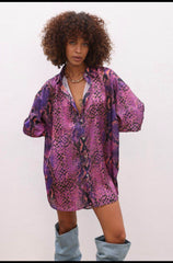 satin oversized shirt - oneinmelon