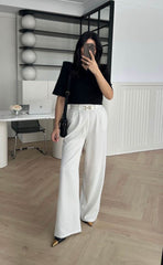 White Wide leg pants - oneinmelon