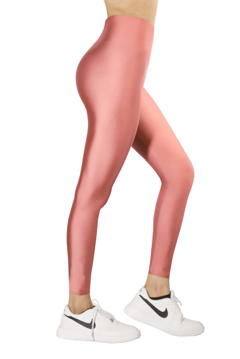 Rose Gold Glossy Leggings