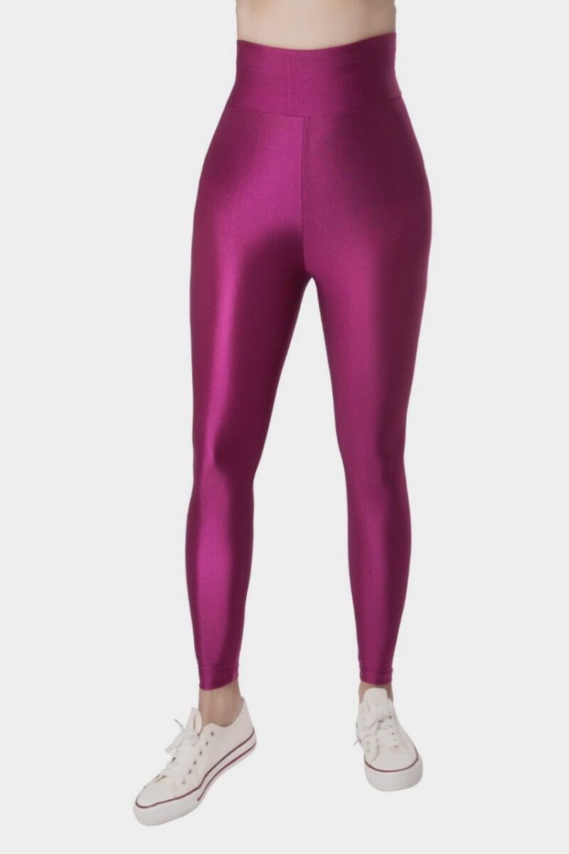 Berry Pink Glossy Leggings