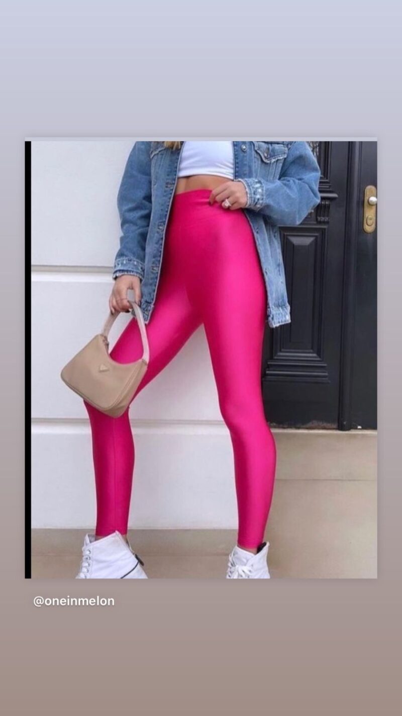 Bubblegum Glossy Leggings