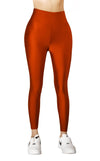 Burnt Orange Glossy Leggings - oneinmelon