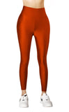 Burnt Orange Glossy Leggings - oneinmelon