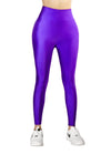 Purple Glossy legging + Viscose Fabric White Shirt - oneinmelon
