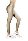 Beige Glossy Leggings - oneinmelon