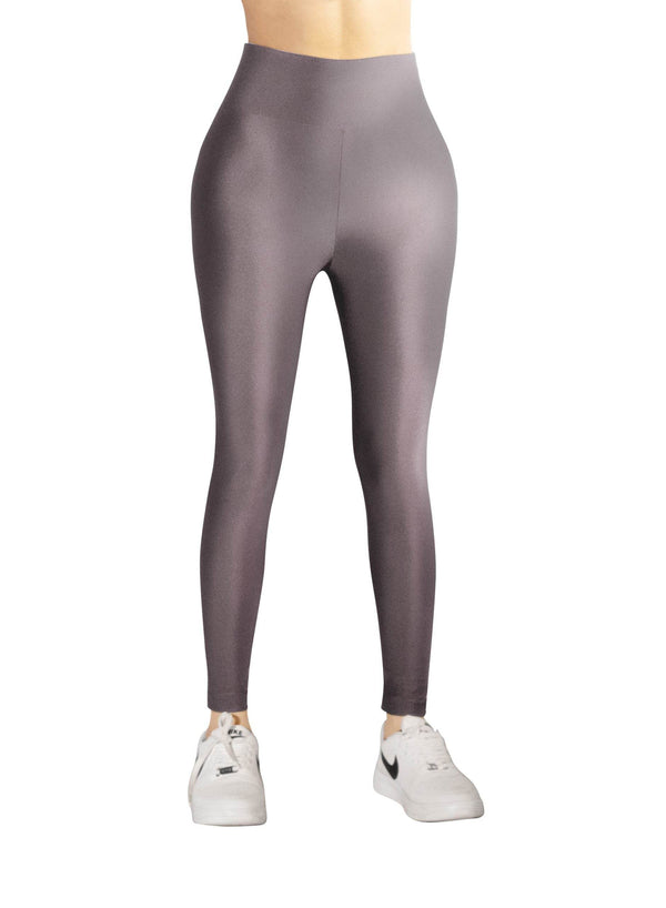 Dark Grey Glossy Leggings - oneinmelon