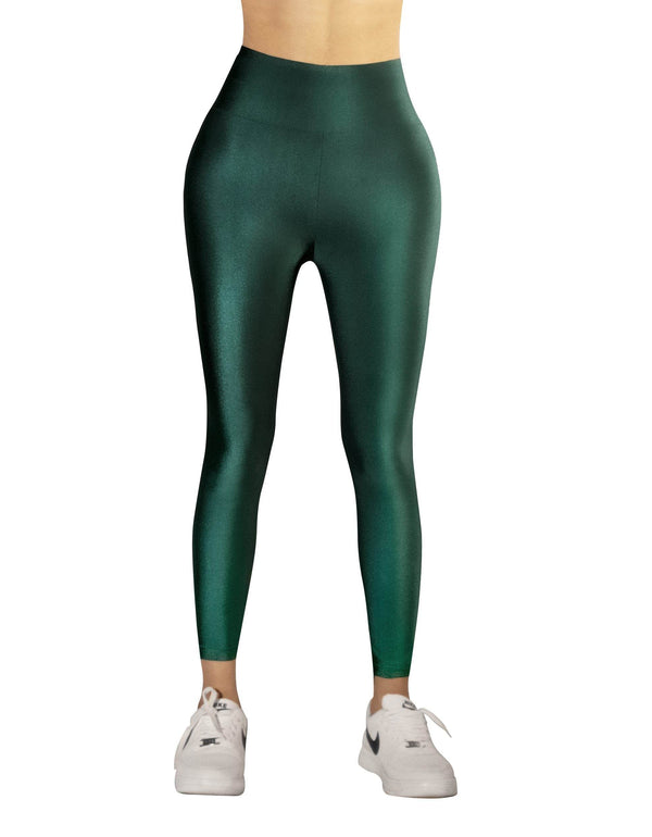 Dark Green Glossy Legging - oneinmelon
