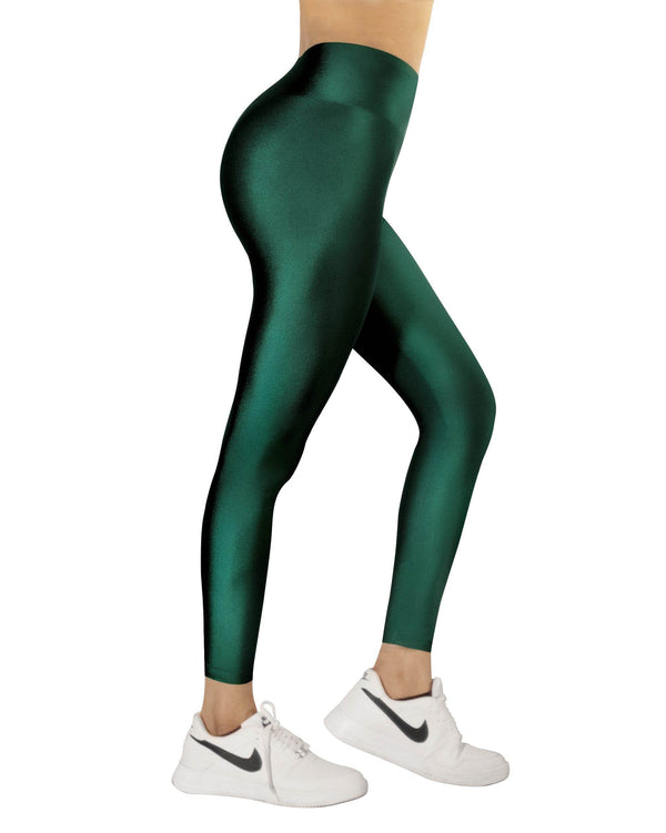 Dark Green Glossy Legging - oneinmelon