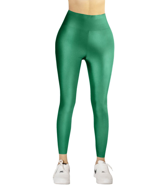 Emerald Green Glossy Leggings - oneinmelon
