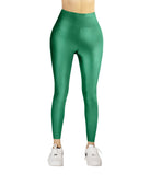 Emerald Green Glossy Leggings - oneinmelon
