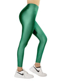 Vibrant Glossy Legging Trio (Colors - Emerald Green, Berry Pink & Dark Grey) - oneinmelon