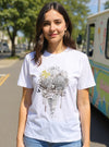 Floral icecream cotton tshirt