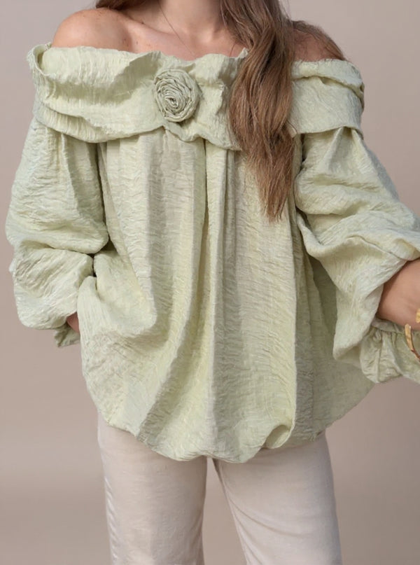 Rosette off shoulder top