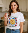 Cotton Printed Oversized T-shirt - White (More Pasta, Less Drama)