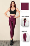 Burgundy Glossy Leggings