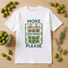 Cotton Printed Oversized T-shirt - White (More Olives Please)