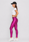 Berry Pink Glossy Leggings