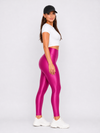 Berry Pink Glossy Leggings