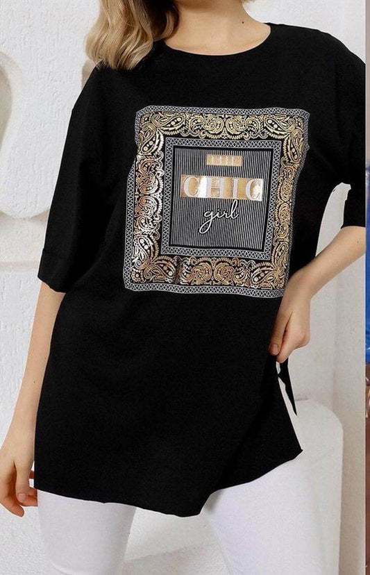 Black Chic Girl T-Shirt - oneinmelon