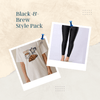 Black-&-Brew Style Pack (Glossy Black Leggings + “More Espresso, Less Depresso” Cotton T-shirt) - oneinmelon
