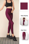 Burgundy Glossy Leggings - oneinmelon