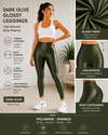 Dark Olive Glossy Leggings