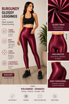 Burgundy Glossy Leggings