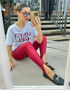 Cherry Stirrup Glossy Leggings - oneinmelon