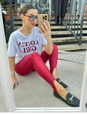 Cherry Stirrup Glossy Leggings - oneinmelon