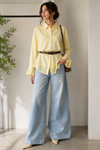 Cotton Poplin Shirt with lace detailing For Top