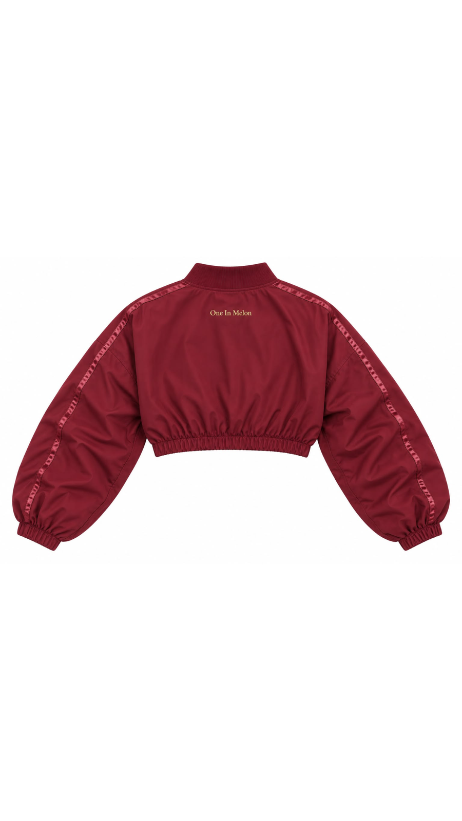 Nylon Drop Shoulder Cropped Jacket for Women