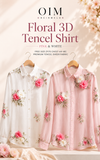 Floral 3d Tencel shirt For Top