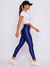 Navy Blue Glossy Leggings