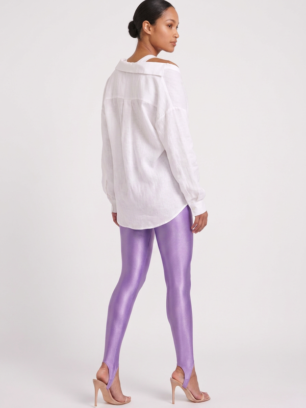 Lilac Stirrup Glossy Leggings
