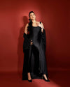 Black Glossy Jumpsuits - oneinmelon