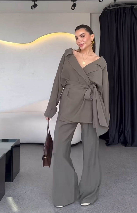 Women’s Wrap-Front Co-Ord Set - oneinmelon