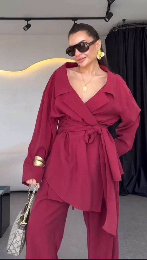 Women’s Wrap-Front Co-Ord Set - oneinmelon