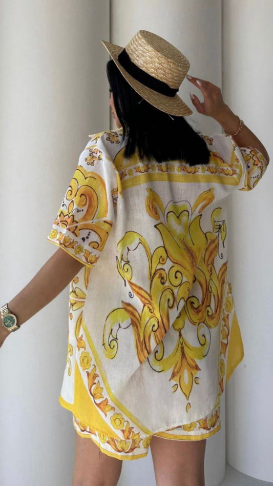 Coord set linen fabric