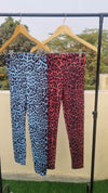 Leopard fleece leggings - oneinmelon